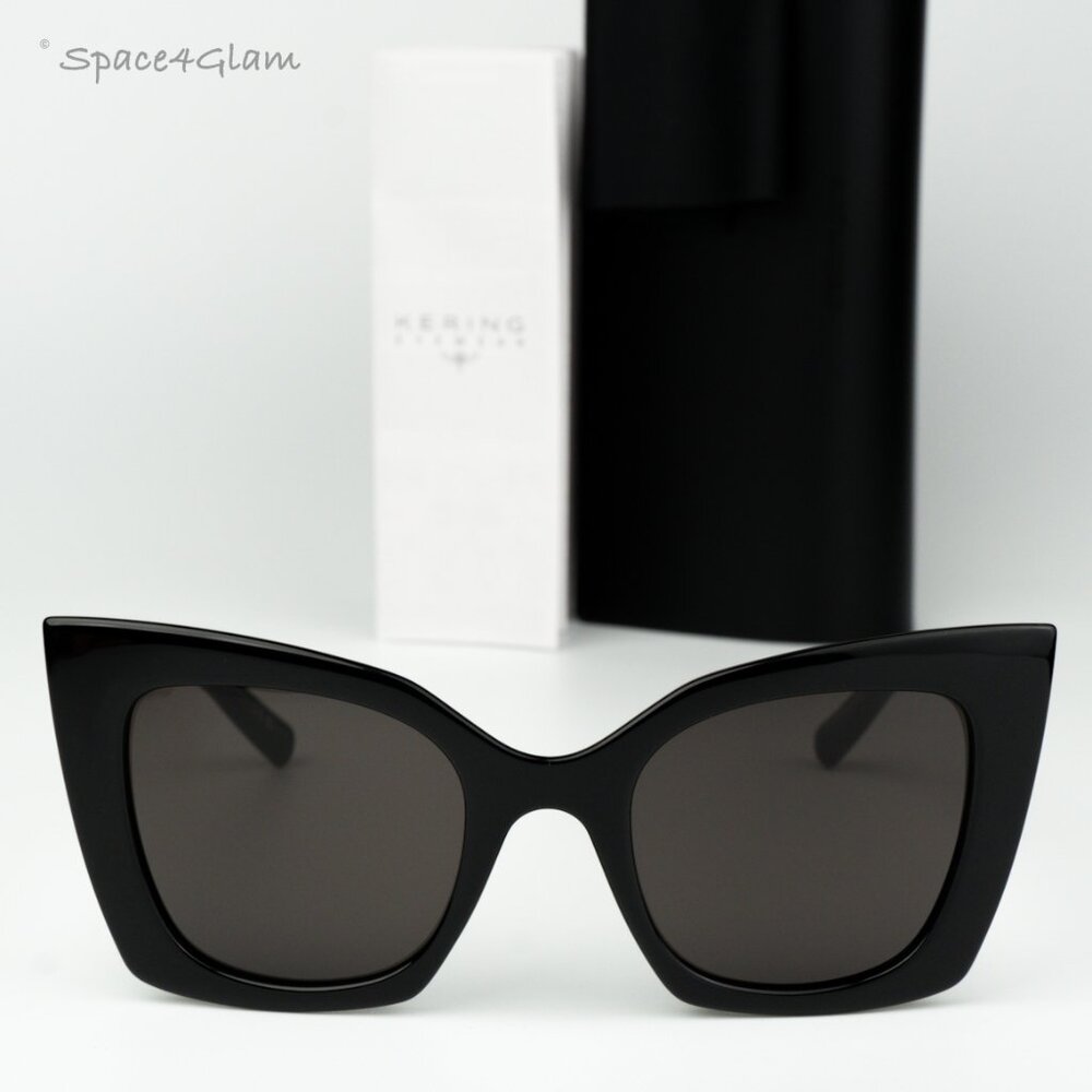 BRAND NEW Saint Laurent SL552 001 Black Black Cat Eye Women Sunglasses - Picture 2 of 10